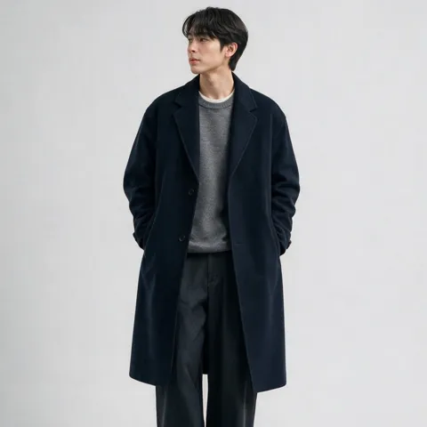 지이크 울 50% 체스터 코트