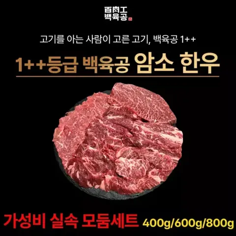 1++등급 한우 암소 실속 모둠구이 800g