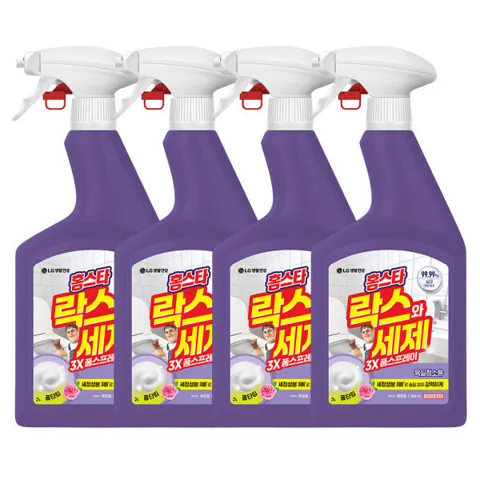 홈스타 락스와세제 스프레이 후로랄 900ml x 4개