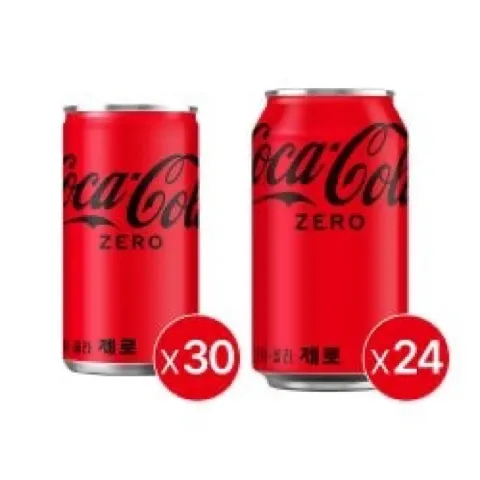 코카콜라 제로 350ml*24입 + 코카콜라 제로 190ml*30입_분리배송
