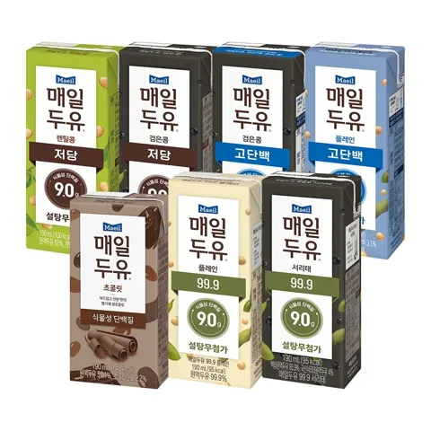 매일두유 7종 99.9 190ml 48팩 골라담기