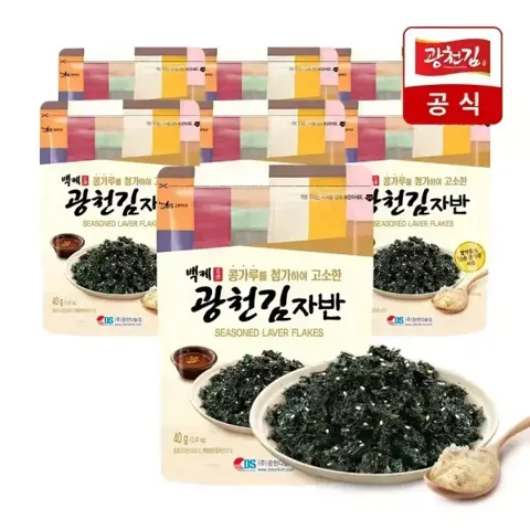 백제 고소한 콩가루 김자반 40g x 7봉