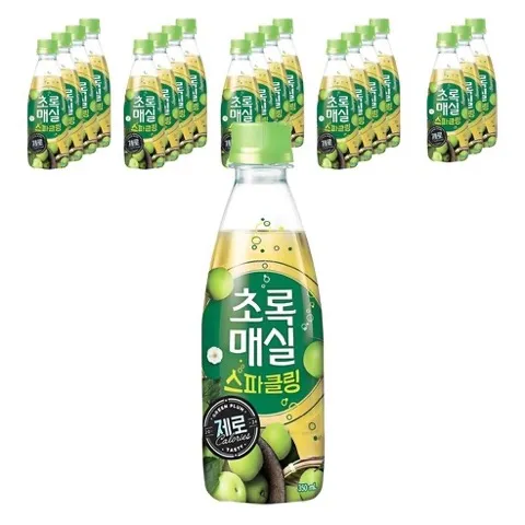 초록매실 스파클링 제로, 350ml, 20개