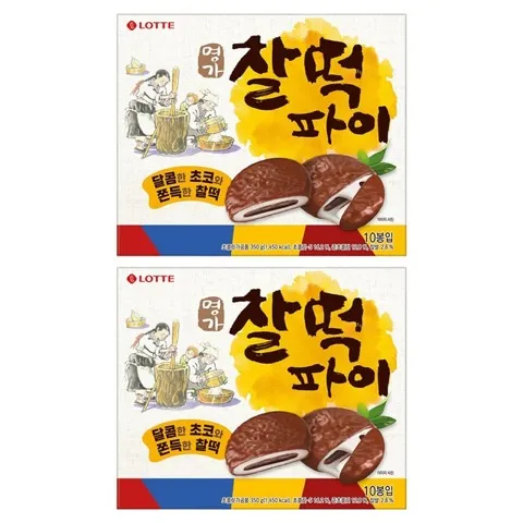 롯데웰푸드 명가 찰떡파이, 350g, 2개