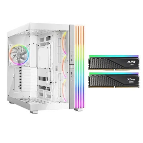 LIGHT BASE 900(화이트) + ADATA 6000 CL34 LANCER RGB 블랙(16Gx2)