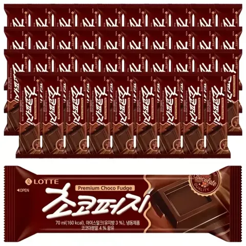 티멤) 롯데웰푸드 초코퍼지, 70ml, 40개