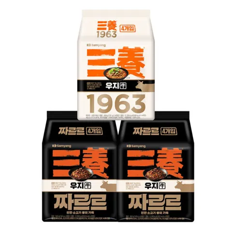 삼양 짜르르 우지 짜장라면 140g 4입 2개 + 삼양 1963 4입 1개