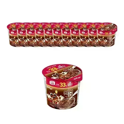 티멤) 첵스초코 오곡 컵 시리얼, 40g, 12개