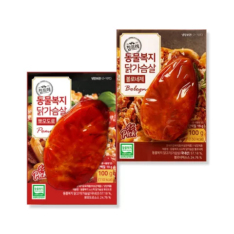 참프레 소스픽 2종 닭가슴살 혼합구성 100g 총 24팩