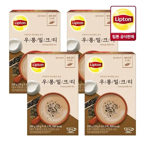 립톤 우롱 밀크티 19gx10개입 4개 총40개입