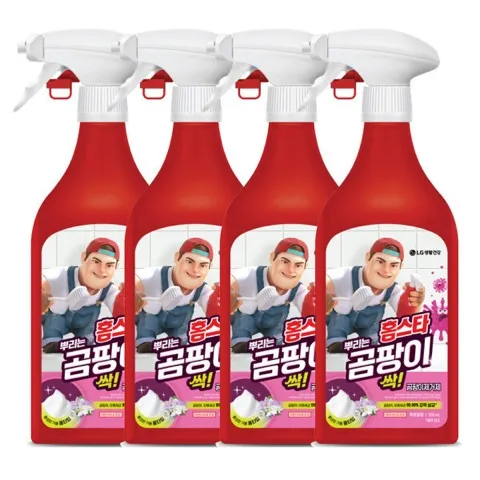 홈스타 맥스프레쉬 뿌리는 곰팡이 싹 곰팡이 제거제(락스함유) 500ml 4개