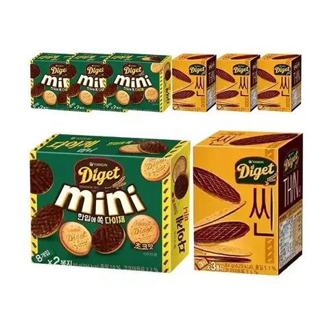 오리온 다이제 미니 초코, 80g, 4개 + 오리온 다이제 씬 84g, 4개