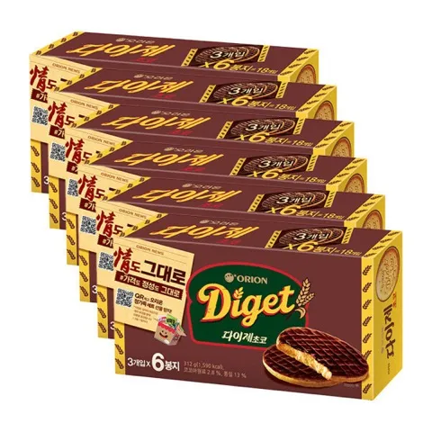 오리온 다이제 초코 6P 312g x 6개