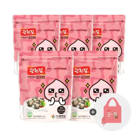 카카오 어피치 김자반 5봉+카카오 장바구니