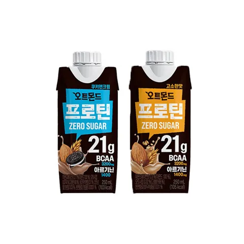 오트몬드 프로틴 쿠키앤크림 250mlx18입+오트몬드 프로틴 고소한맛 250mlx18입 (총36입)