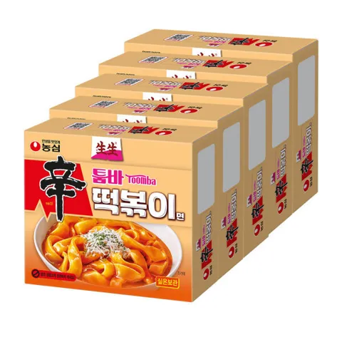 농심 생생 신툼바 떡볶이면 252g 5개