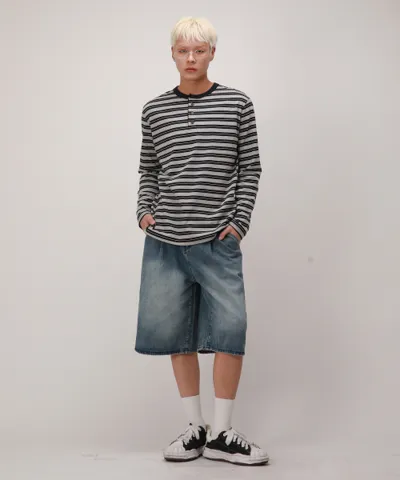 디벨로브)스트라이프 헨리넥 롱슬리브