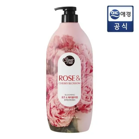 애경 샤워메이트 핑크 플라워 퍼퓸 바디워시 900g / ￦3,000