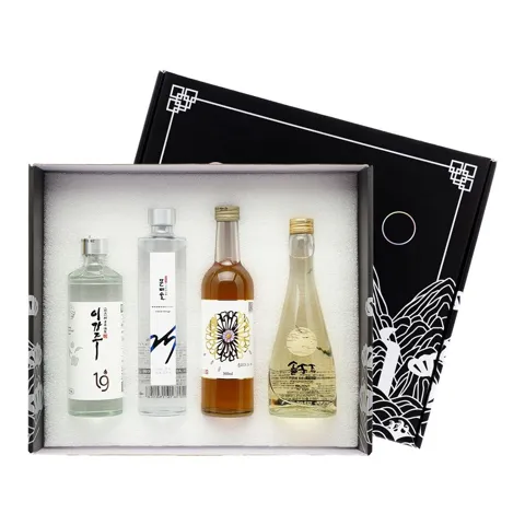 청와대 오봉도세트(문배술, 이강주, 솔송주, 한산소곡주)