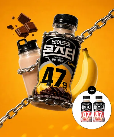 테이크핏 몬스터 초코바나나 350ml 24개+딸기맛 350ml 2개
