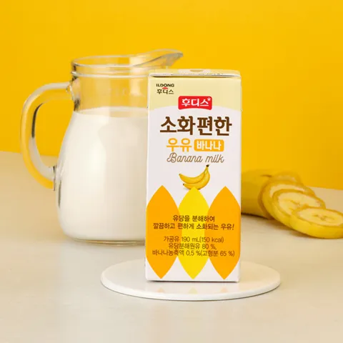 후디스 소화편한 우유 바나나 190ml 24개