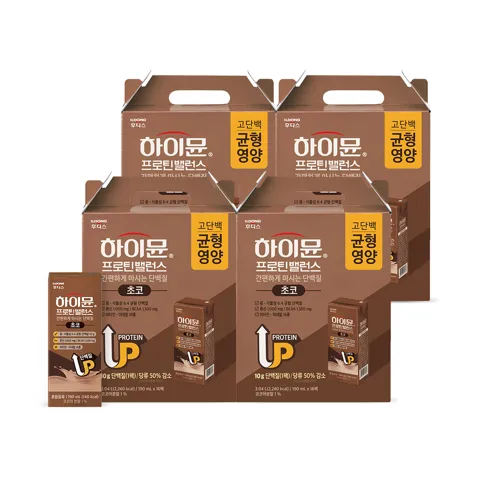 일동후디스 하이뮨 프로틴 밸런스 음료 초코맛, 190ml, 64개