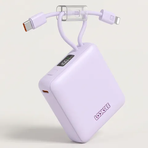 룩씨 케이블 스트랩 보조배터리 22.5w 10000mAh, 라이트퍼플, 1개 14,800원 무배
