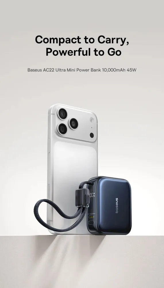 베이스어스 미니 보조배터리 45W 10000mAh $19.60