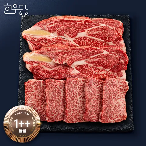 한우맘 1++등급 한우 살치등심 구이세트 400g(살치200g+등심200g)