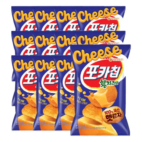오리온 포카칩 황치즈맛 60g x 12개입(1박스)