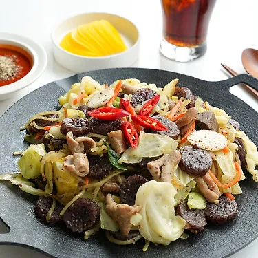 신림동 맛집 백순대/양념순대 2인분 순대볶음