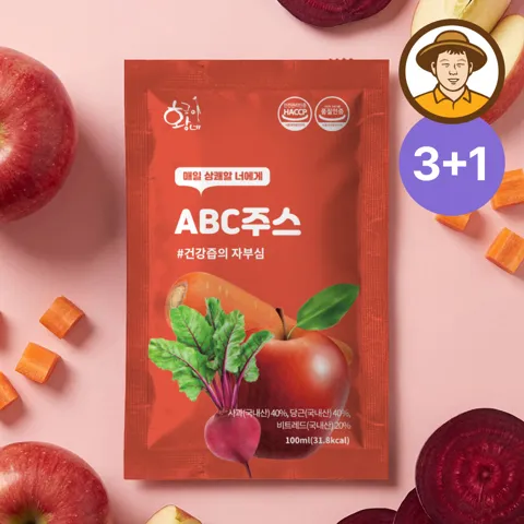 국내산 통째로 갈아만든 ABC쥬스 100ml 30포 생착즙 [원산지:상세설명에 표시]