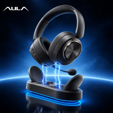 AULA 독거미 G7 Pro V2 게이밍 무선헤드셋 충전독포함