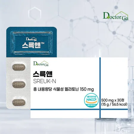 스륵앤 미국 식물성 멜라토닌 5mg 30정