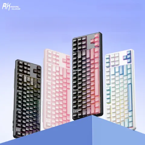 RK T87 알루미늄 무선 게이밍 기계식 키보드(화이트 블루)