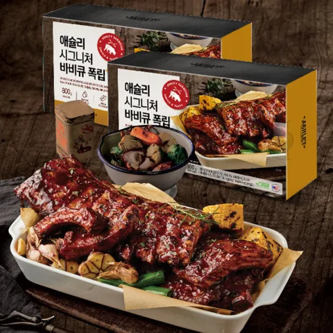 애슐리 시그니처 바비큐 폭립 800g, 2개 [원산지:상세설명에 표시]