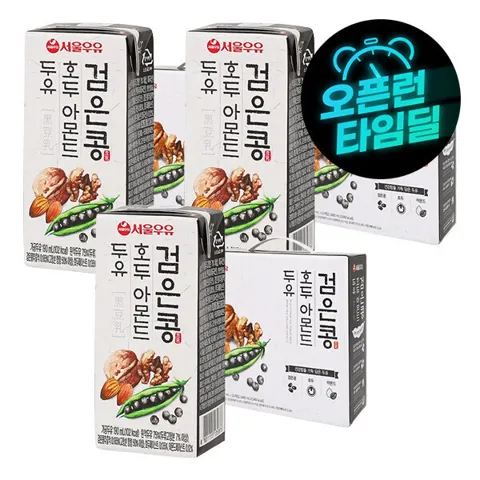 (타임딜) 검은콩호두아몬드 두유 190ml 20입3개 (60팩)