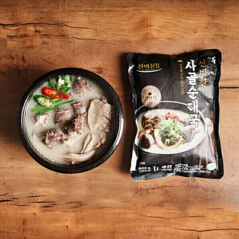 선비찬 사골순대국 600g X 5봉(+새우젓3봉) //여름엔 사골육수// 국산 고기 국산 순대