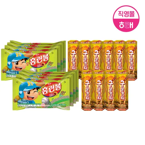 해태 홈런볼 (41g X 8개) + 구운감자 (24g X 10개)