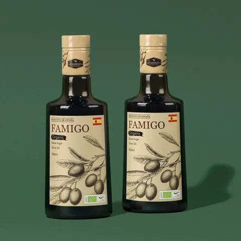 파미고 유기농 스페인 올리브오일 냉압착 엑스트라 버진 피쿠알 올리브유 500ml, 2개