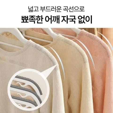 정리여왕 어깨뿔방지 논슬립 회전형 옷걸이 20개 (1개당 190원)