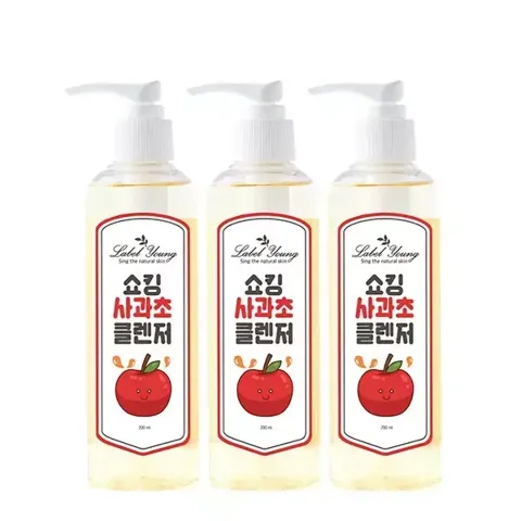 쇼킹사과초클렌저 3개/유분+피지+노폐물케어/약산성클렌징/문제성 피부전용