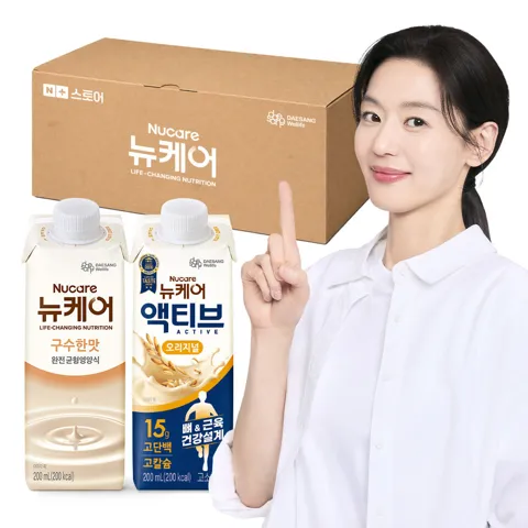 [추석 +세일 : 30% / 슈퍼적립 : 최대 11,275원] [네이버단독] 뉴케어 구수한맛 완전균형영양식 + 뉴케어 액티브 200ml, 18개 [원산지:상세설명에 표시]
