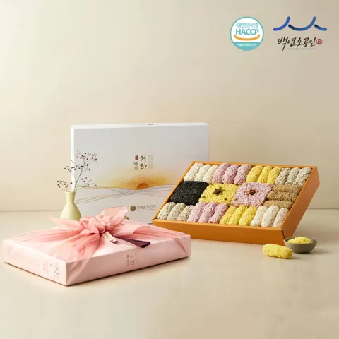 강릉한과 추석 선물 서하 2단 수제 유과 명절 설날 부모님 선물 기업 단체 [원산지:상세설명에 표시]