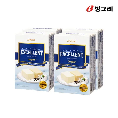 빙그레 더 엑설런트 오리지널 800ml 4박스 아이스크림