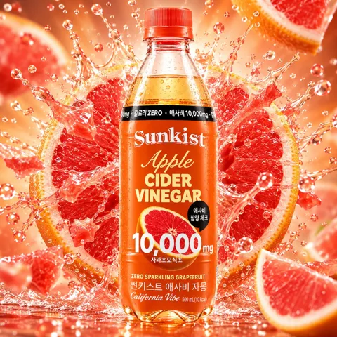하루특가) 썬키스트 애사비 스파클링 제로 자몽, 500ml, 24개