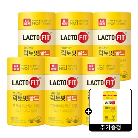 락토핏 골드 50포 6통(300일분) All New 리뉴얼 보장균수 40억CFU