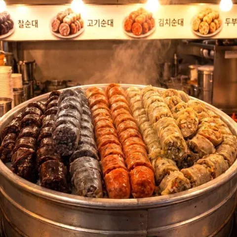 순대 트럭 그 맛 4종 가마솥 모듬순대 (찰+고기+김치+두부) X 2팩