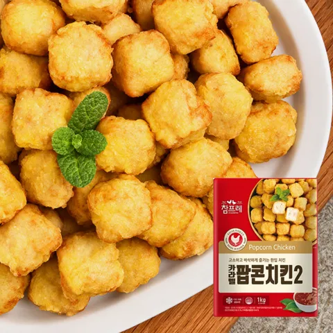 하루특가) 참프레 카라멜 팝콘치킨2, 1kg, 2개