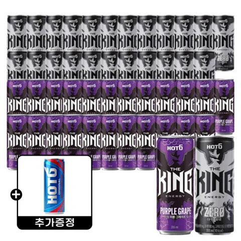 핫식스 더킹 제로 355ml 24캔 + 핫식스 퍼플 355ml 24캔 + 핫식스 오리지널 250ml 6캔